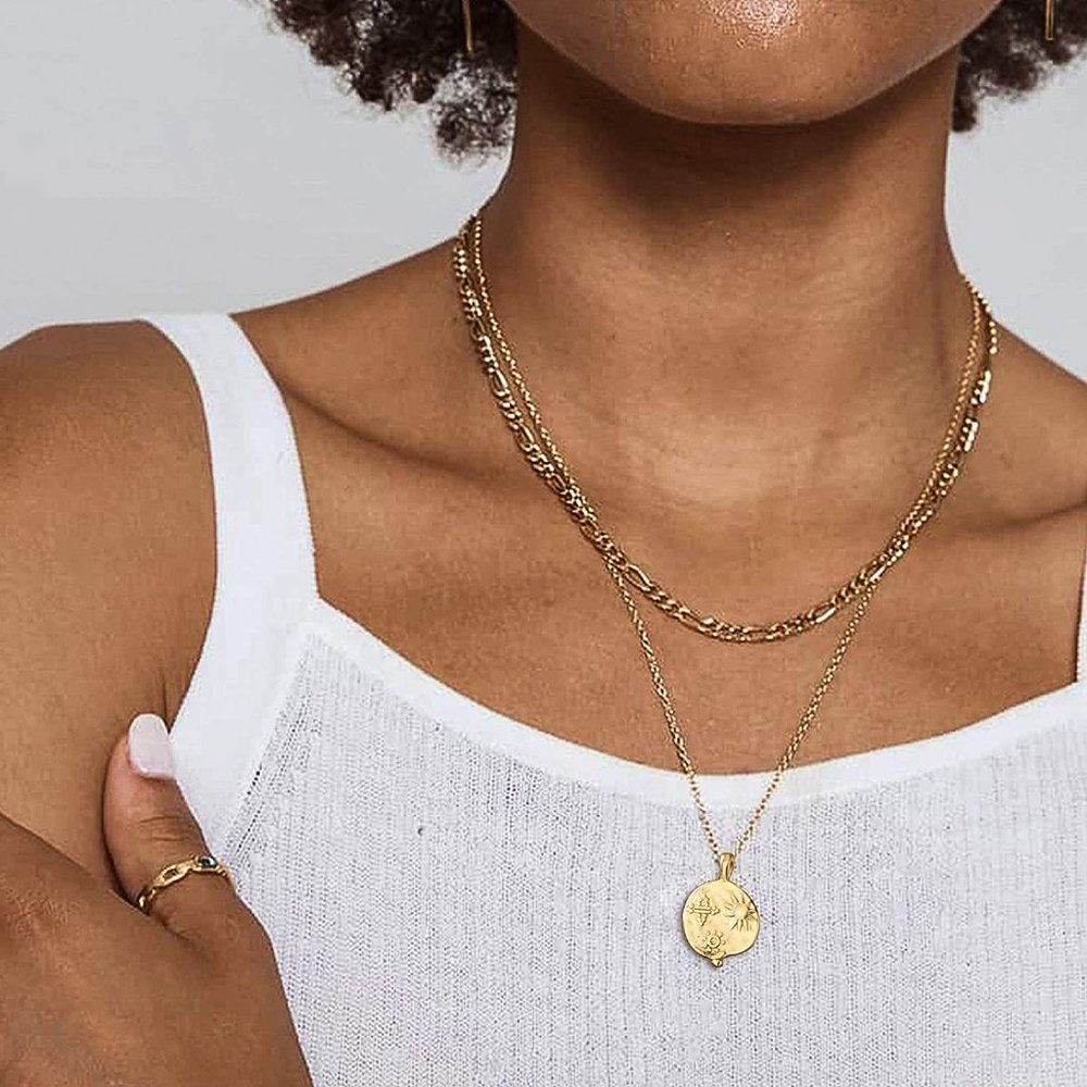 18K Gold Filled Handmade Minimalist Disk Dainty
